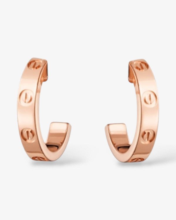 Cartier Pendientes Love Argolla Rosada