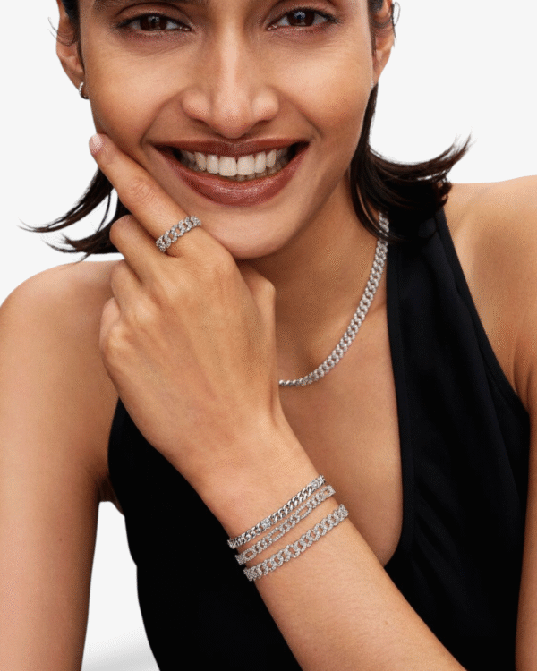 Pandora Collar Cubana en Pavé Brillante