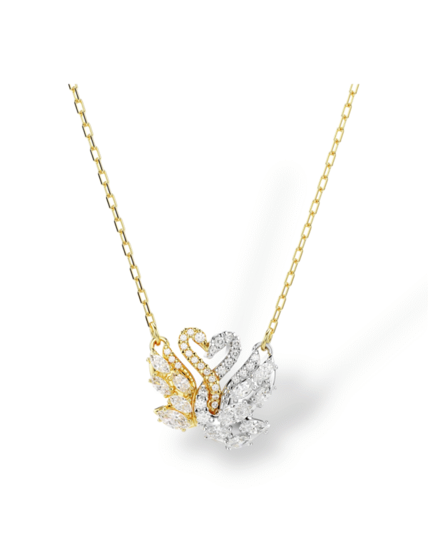 Swarovski Collar Swan Cisne Dorado Plateado