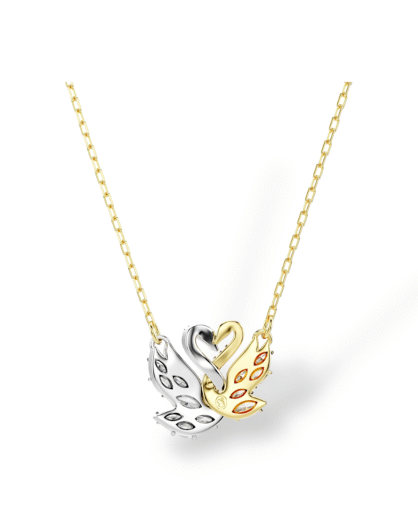Swarovski Collar Swan Cisne Dorado Plateado