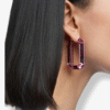 Swarovski Pendientes Lucent Rosados Brillo