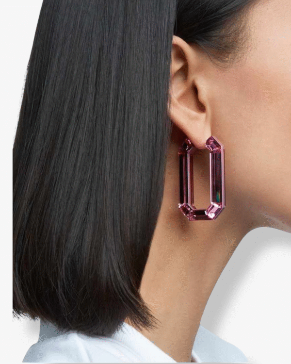 Swarovski Pendientes Lucent Rosados Brillo
