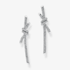 Tiffany & Co. Pendientes Knot Colgantes Plateado