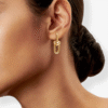Tiffany & Co. Pendientes HardWear Mediano Dorado