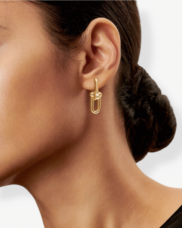 Tiffany & Co. Pendientes HardWear Mediano Dorado