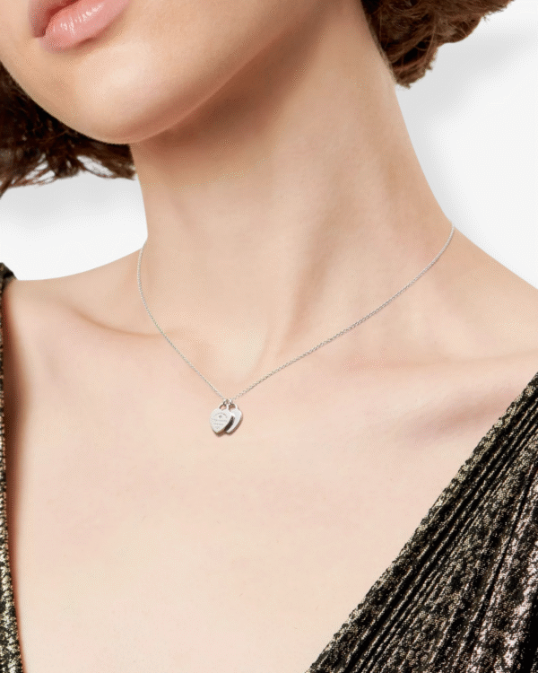 Photoroom_162_20251024_003429 Tiffany & Co. Collar Doble Corazón Plateado