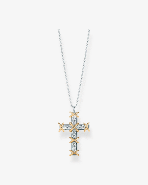 Photoroom_167_20251024_003429 Tiffany & Co. Collar Sixteen Stone Cruz Plateada