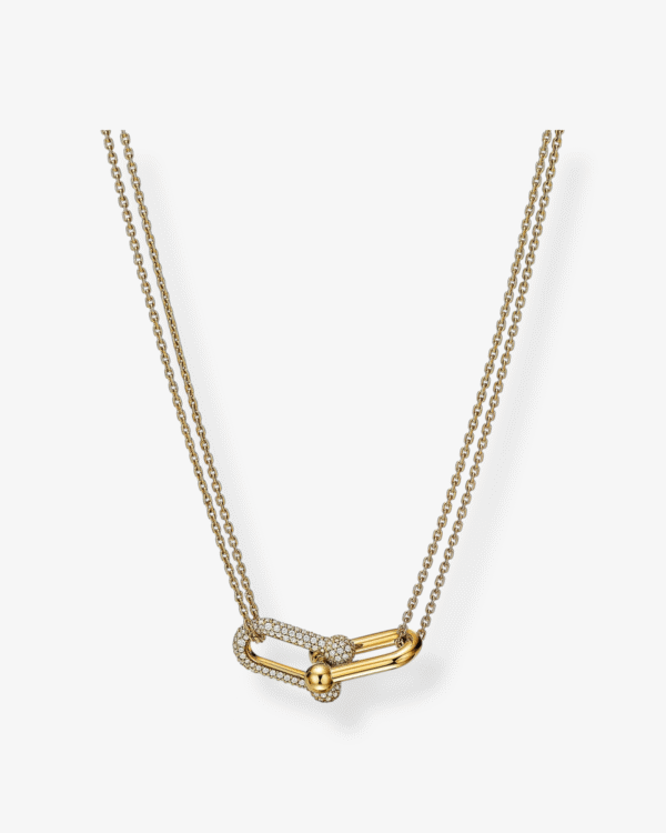 Photoroom_173_20251024_003429 Tiffany & Co. Collar HardWear Doble Eslabón Dorado