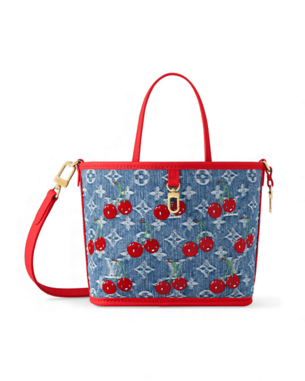 IMG_3621.png Louis vuitton bolso x tm neverfull inside out bb cereza y denim, borde rojo