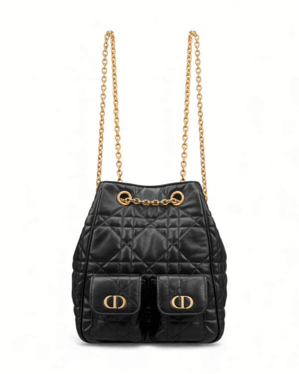 IMG_3640.png Dior mochila mediana dior caro multicarry negra, acolchado en relieve