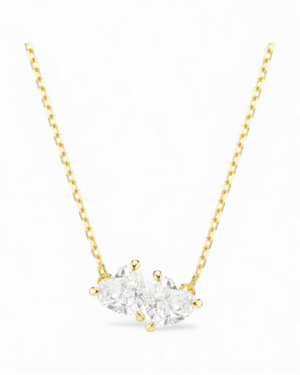 Collar Corazones Mesmera dorado - Swarovski