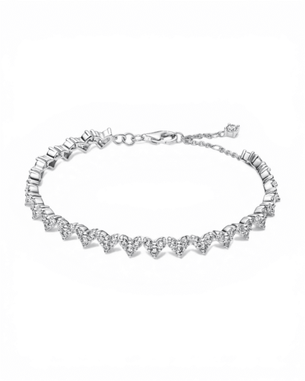 IMG_4189.png Pandora Brazalete Ondulado Plateado, circonitas en patrón de olas