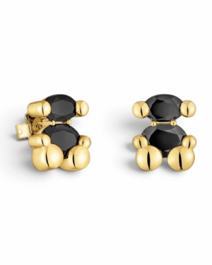 IMG_4244-1.png Tous aros oso dorado con negro 14mm, silueta armada con esferas de onix