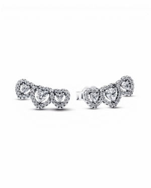 Pandora Aros Trilogía de Corazones en pavé