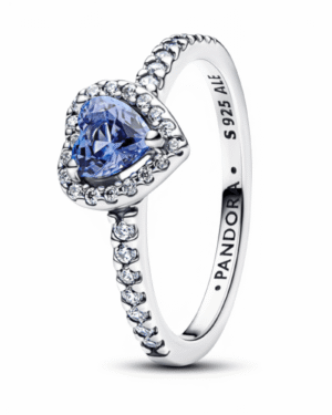 Pandora Anillo Corazón Azul halo