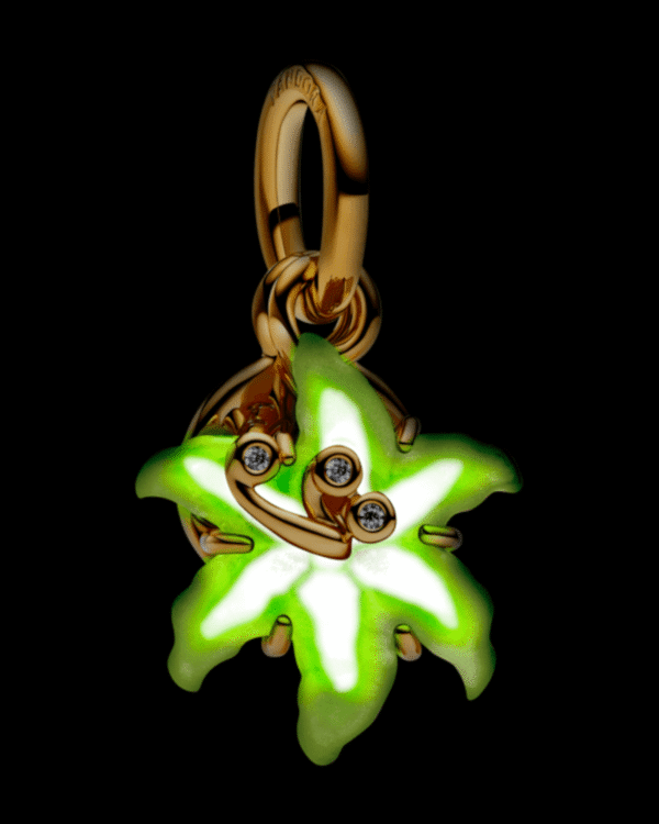 Pandora Charm Flor Mágica de Enredados brilla en la oscuridad