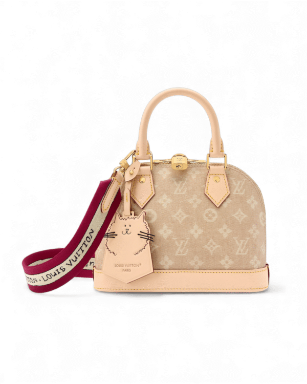 Louis vuitton bolso alma bb con grace coddington meowgram, dije de gato y correa