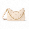 Louis vuitton bolso boulogne monogram empreinte edén, tono crudo con cadena