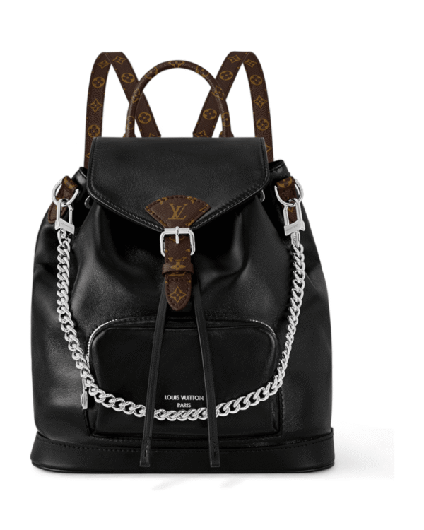 IMG_4889-2.png Louis vuitton mochila montsouris vibe pm negra, correa cadena plateada