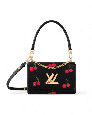 IMG_4907.png Louis vuitton bolso x tm twist pm negro cerezas, cierre de broche giratorio