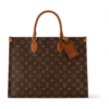 Louis vuitton bolso onthego organizer, espacio amplio con etiqueta colgante