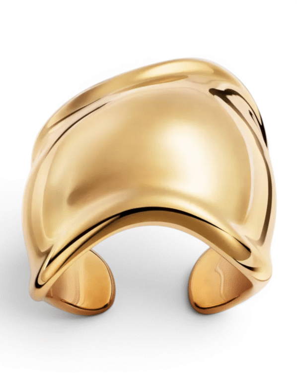 IMG_5288.png Tiffany anillo bone elsa peretti dorado, diseño escultural abierto
