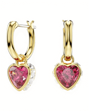 Aros Chroma Corazón Rojo  – Swarovski