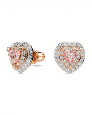 Aros One Corazón Rosado  – Swarovski