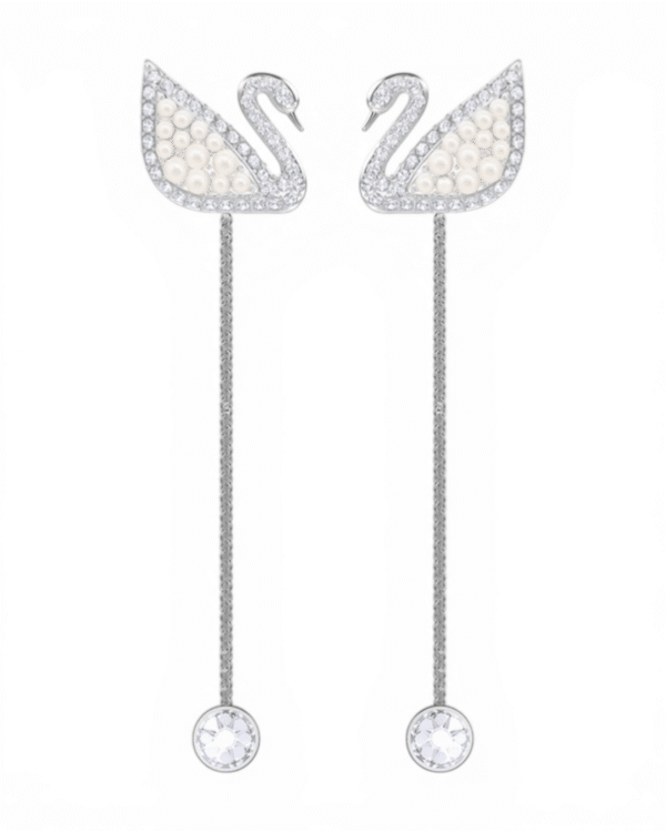 Aros Iconico Cisne con Perlas – Swarovski