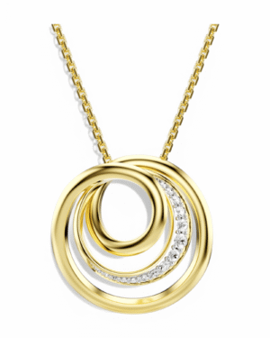 Collar Hyperbola Espiral dorado  - Swarovski