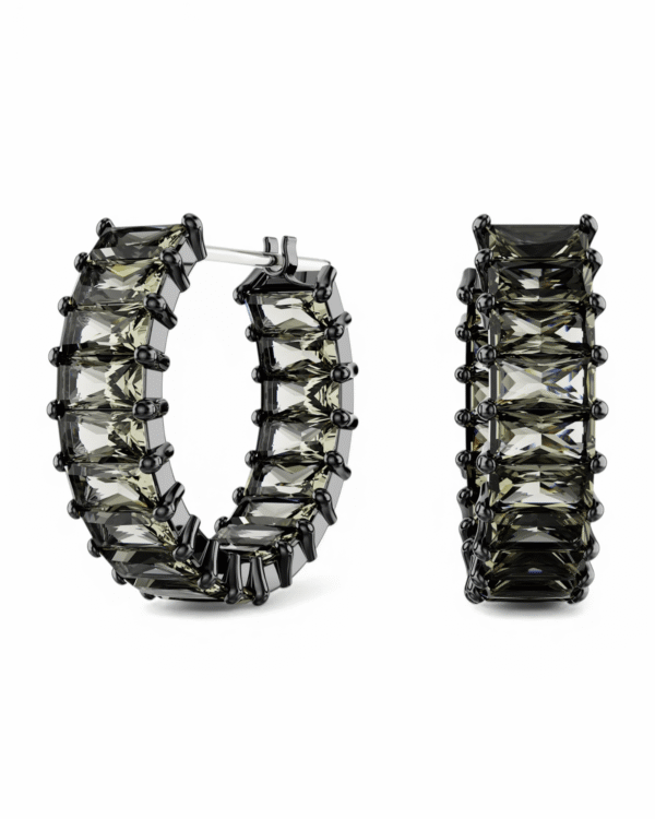 Aros Matrix Baguette Gris – Swarovski