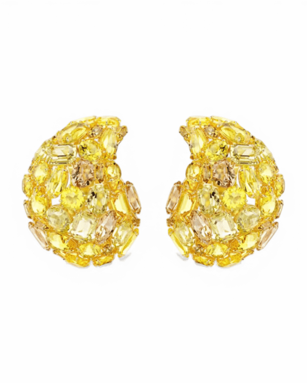 Aros Gema Dorados  – Swarovski