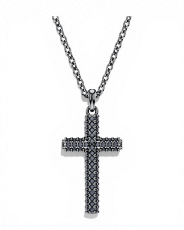 Collar Cruz Negra - Swarovski