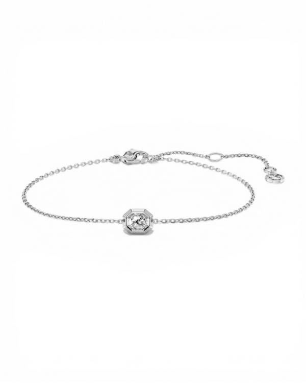 Brazalete Octagonal Plateado - Swarovski