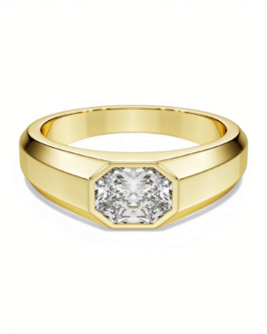 Anillo Octagonal Dorado – Swarovski
