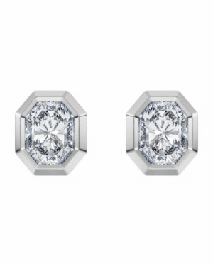 Aros Octagonal Plateado – Swarovski