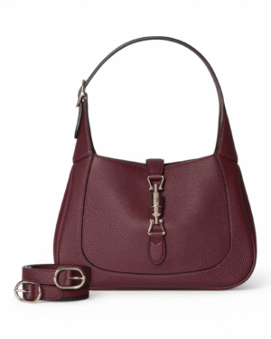 IMG_7378.png Gucci bolso jackie 1961 burdeo, broche horsebit con correa a rayas