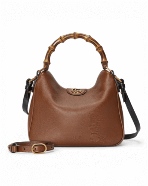 IMG_7404.png Gucci bolso diana marrón, silueta curva con asa de bambú