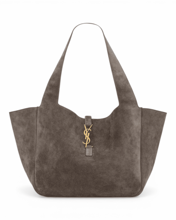 IMG_7583.png Yves saint-laurent bolso iconico le 5À 7 bea gris, gamuza con asas largas