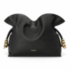 Loewe bolso de mano flamenco negro, cierre con cuentas de madera