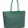 Goyard bolso artois mm verde, patrón chevron con asas largas