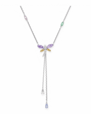IMG_7672.png Nuevo Collar Libélula y Lilas en Y Ariana Grande Ajustable - Swarovski