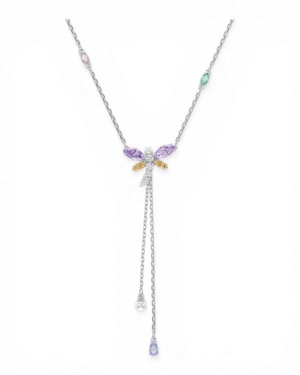 IMG_7672.png Nuevo Collar Libélula y Lilas en Y Ariana Grande Ajustable - Swarovski