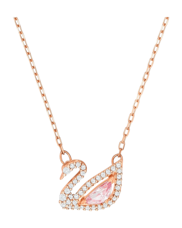 IMG_8385.png Collar Dazzling Swan rosado - Swarovski