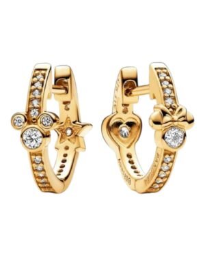 Pandora Aros Mickey Mouse y Minnie Mouse dorados
