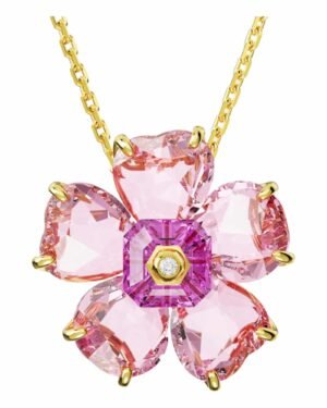 Collar Florere Flor Rosa - Swarovski