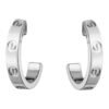 Cartier aros love plateados, argolla con motivo de tornillos grabados