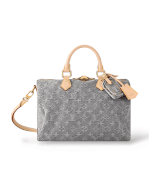 Photoroom_000_20250331_161414.png Louis vuitton bolso speedy soft 30 gris, textura tejida con asas en tono claro