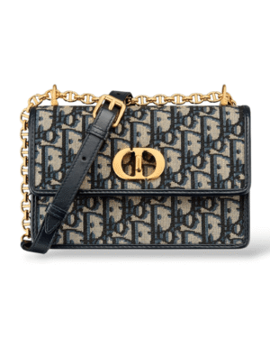Photoroom_000_20250331_162625.png Dior bolso miss caro mini azul, patron tejido con broche dorado giratorio