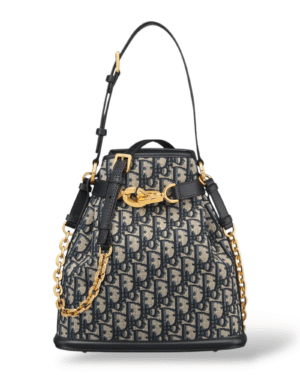 Photoroom_000_20250331_163442.png Dior bolso c’est mediano azul, cuerpo tejido tipo bucket con cadena dorada